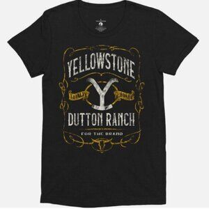 Yellowstone Dutton Ranch Graphic Tee Womens Medium  Black T-Shirt